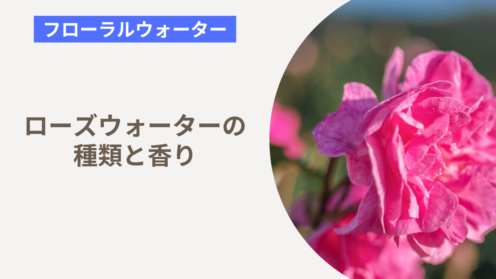 ローズウォーターの種類と香り