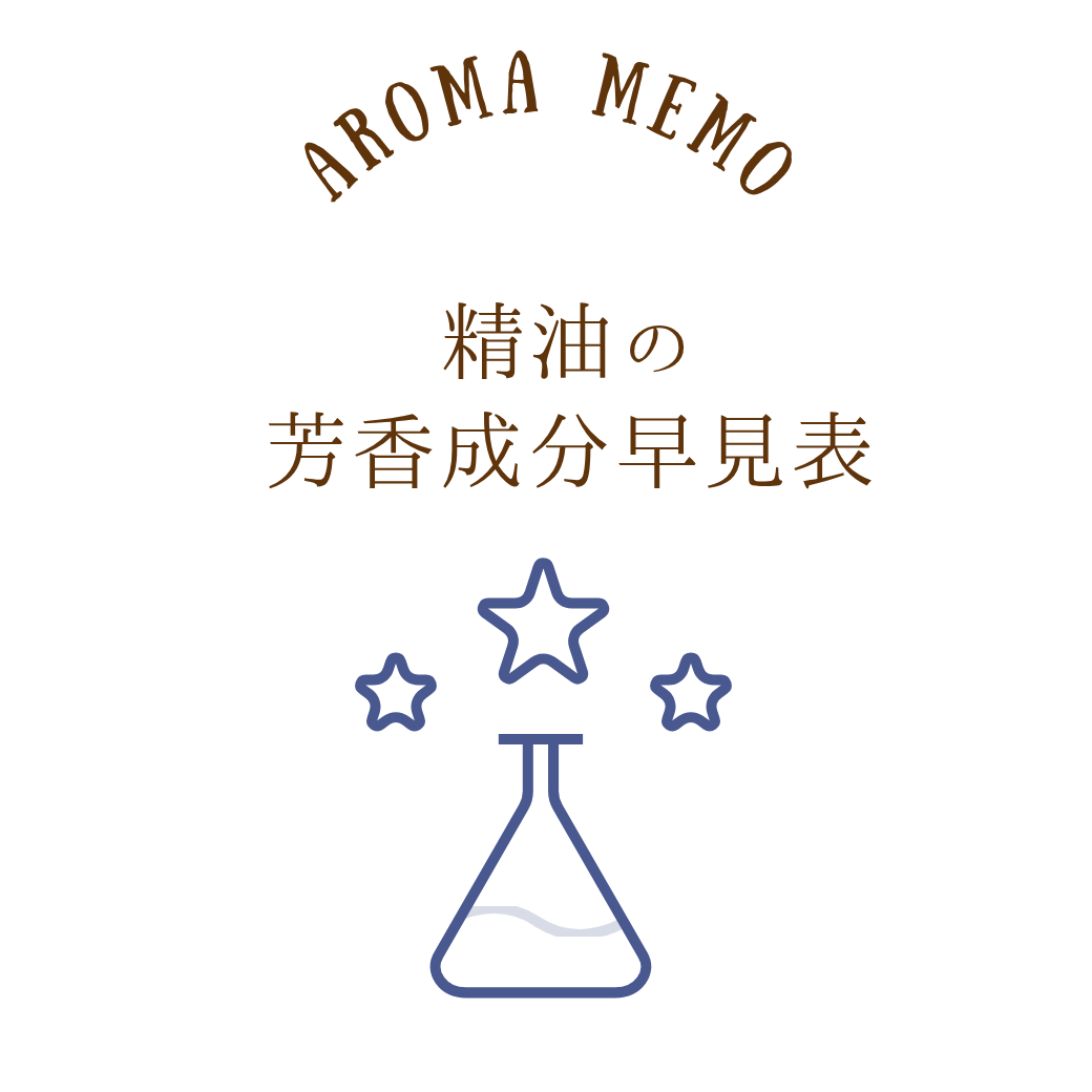 精油の芳香成分早見表