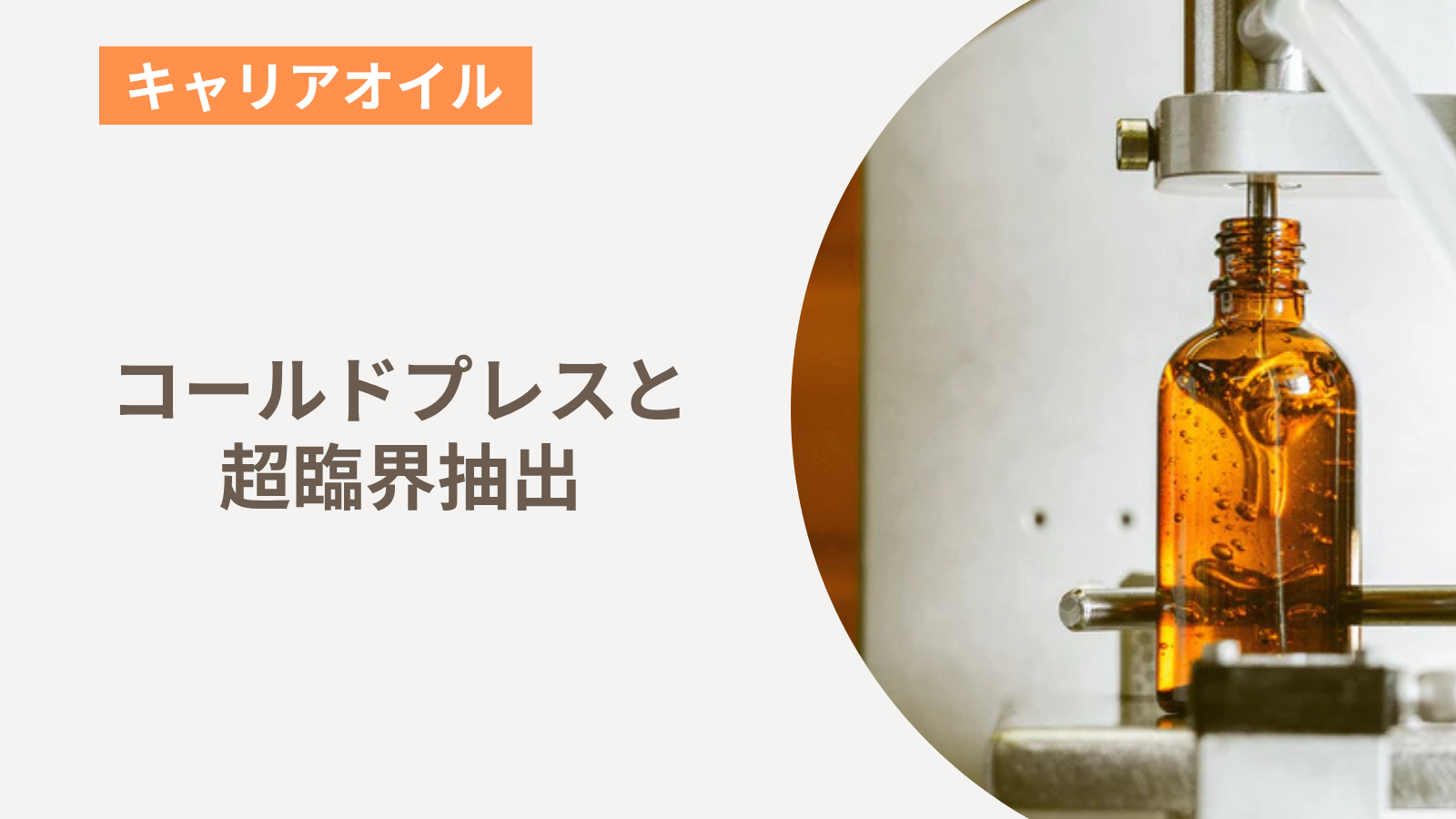 コールドプレスとCO2抽出
