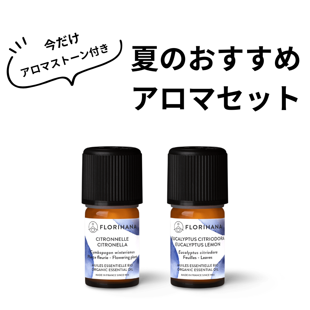 夏のおすすめ精油セット アロマストーン付